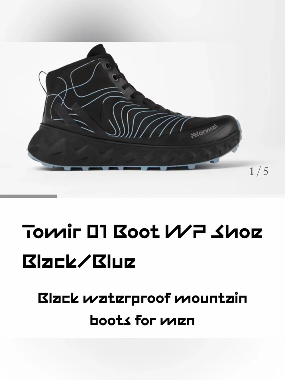 NNormal Shoes Томіг 01 Boots WF Shoes Black/Blue size 11